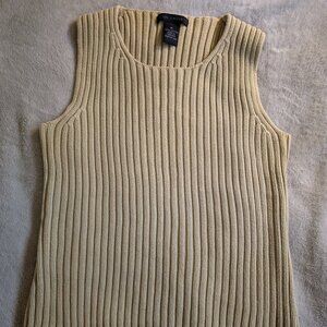 WOMENS TOP THE LIMITED Sleeveless M Medium Green Tank Shirt Striped Stripes